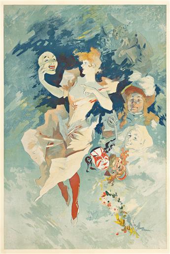 JULES CHÉRET (1836-1932).  [LES ARTS]. Four decorative panels. 1891. Each 49x33 inches, 124½x83¾ cm. Chaix, Paris.